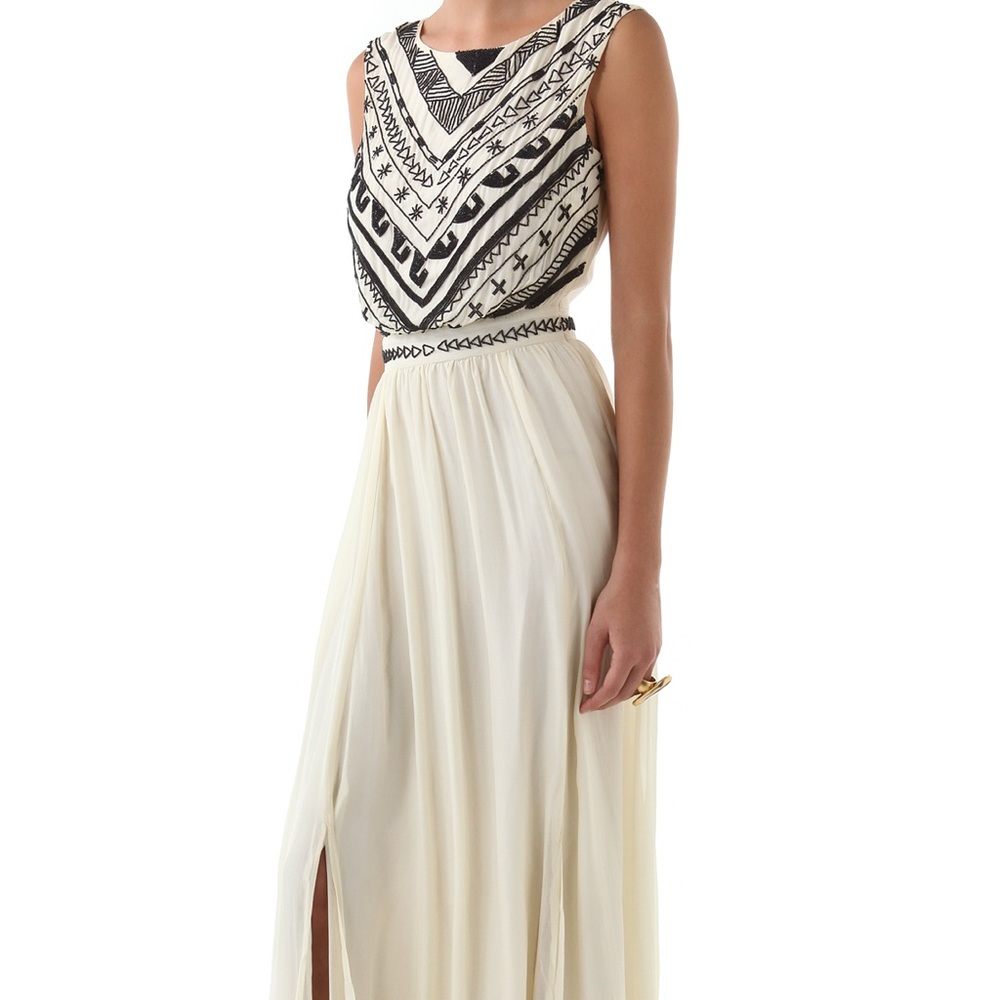 Mara Hoffman Beaded Silk Chiffon Gown